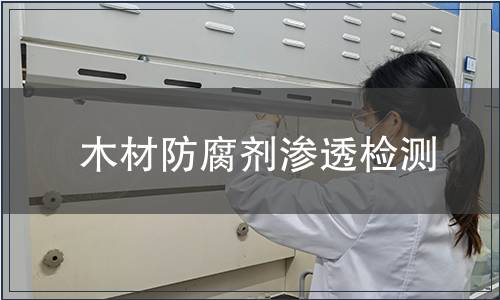 木材防腐劑滲透檢測