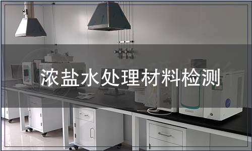 濃鹽水處理材料檢測