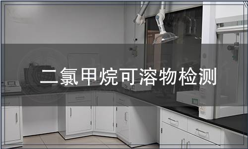 二氯甲烷可溶物檢測