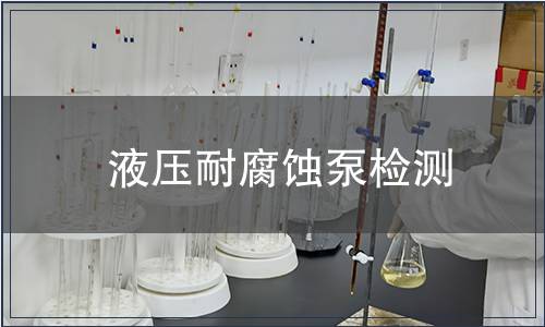 液壓耐腐蝕泵檢測(cè)